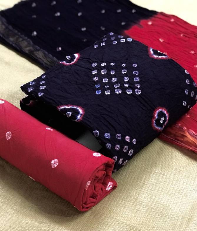 Bandhani Suit 18 Regular Wear Cotton Bandhej Print Dress Material Collection